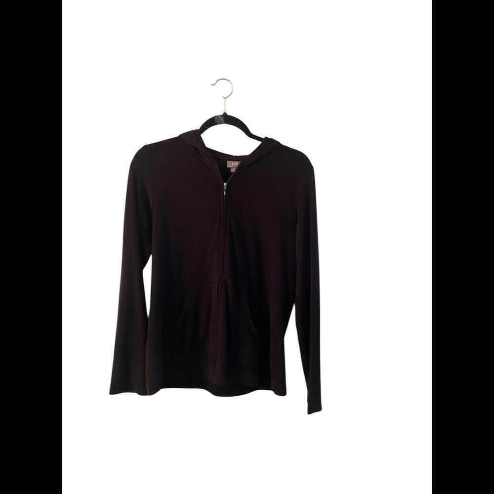 J.Jill Black Zipper Up Track Sweatshirt. Sz.S